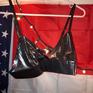 Metallic bra